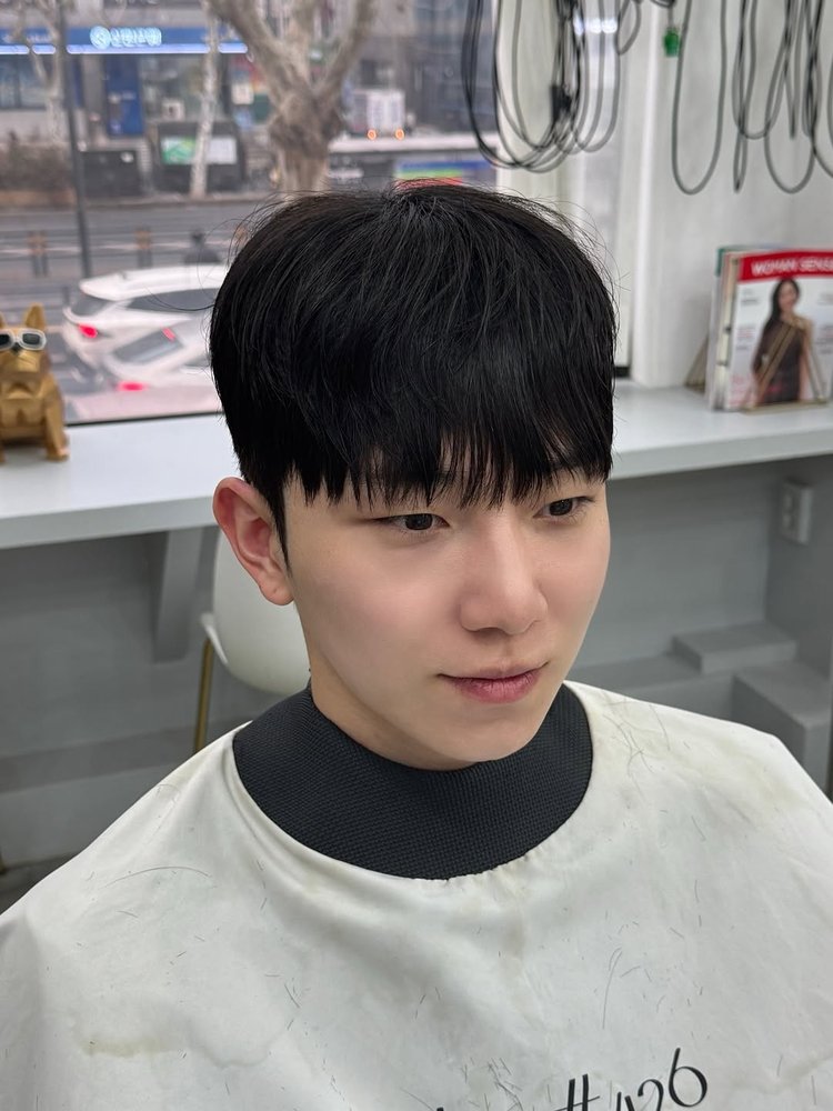 시스루댄디펌 남자 스타일 - 장한평 남자펌 잘하는 미용실 Hair#426